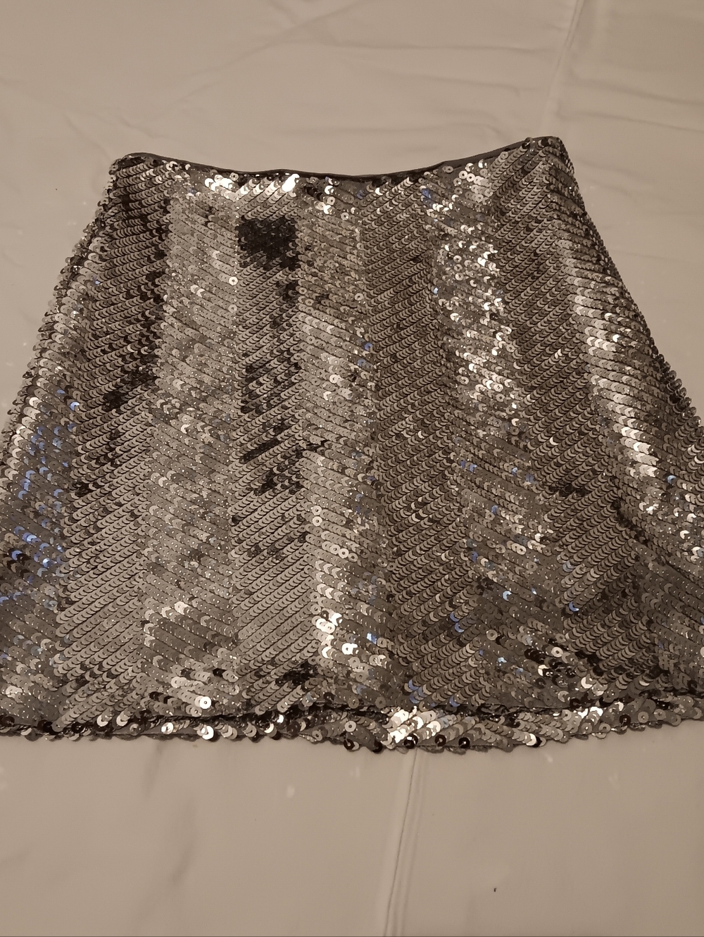 GB girls Silver Sequin A-Line Mini Skirt Girls Party Holiday Photoshot Skirt